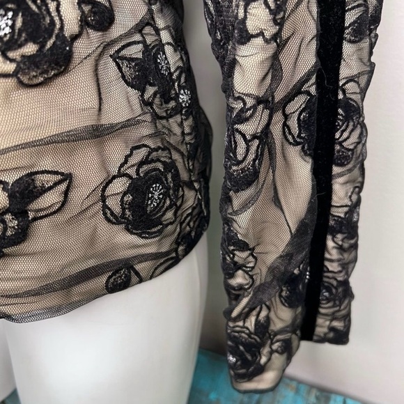 Joseph Ribkoff Rosette Zip Up Lightweight Jacket, Size 10 - Picture 5 of 13